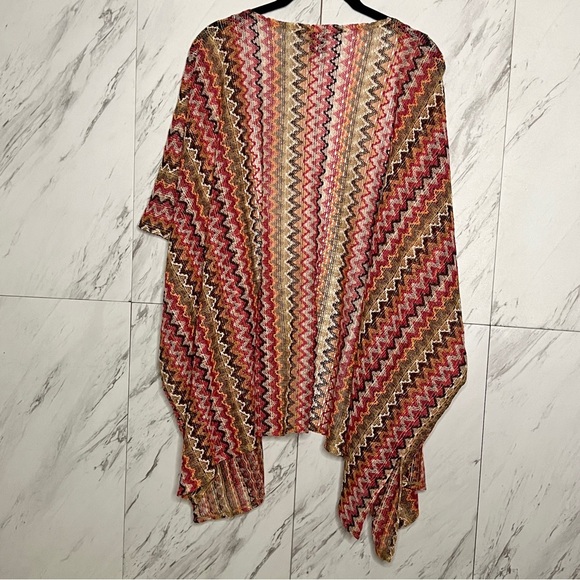 Cejon 70s Chevron Zig Zag Kimono Cover-up FREE SIZE - Picture 4 of 5